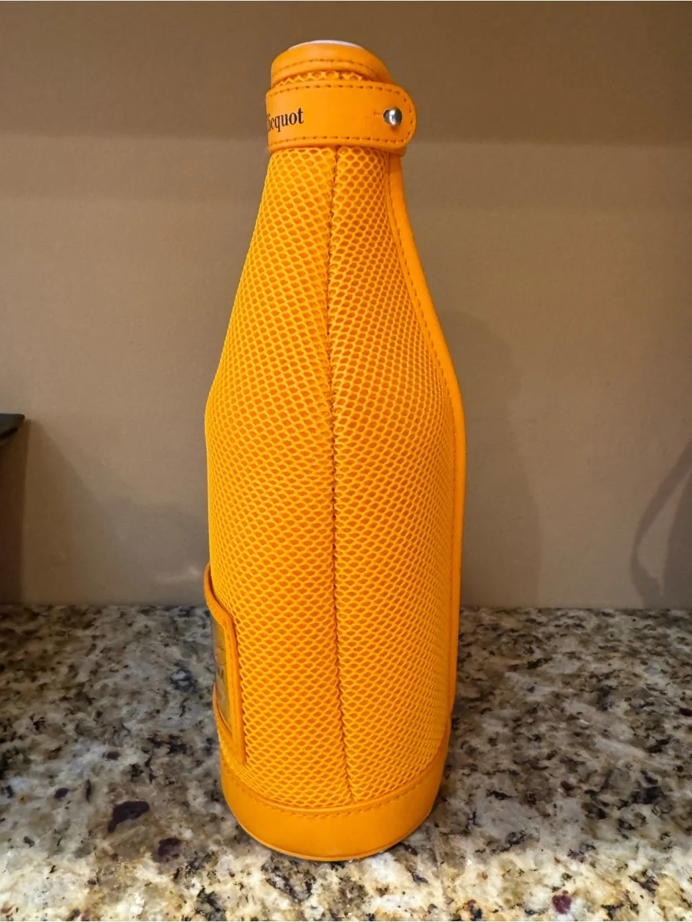 Veuve Clicquot Orange Champagne Bottle Ice Jacket Zippered Sleeve with Handle